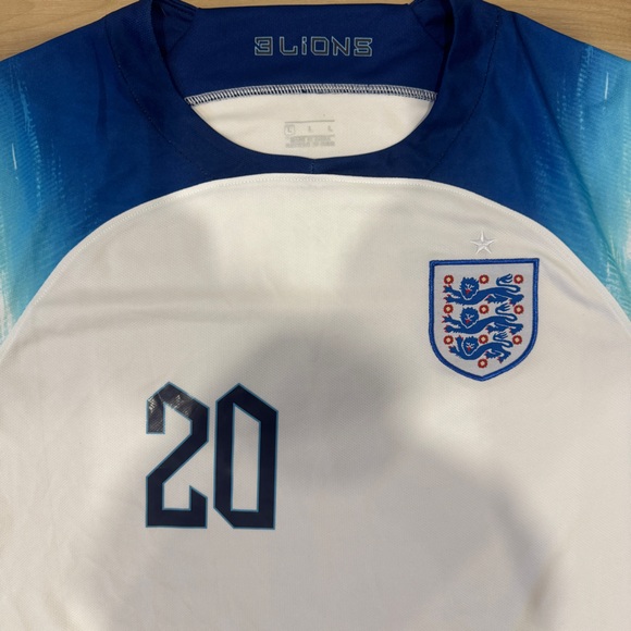 Men’s Large Soccer Jersey. This is the England 2023 Home Jersey’s with Foden #20 - Picture 2 of 7